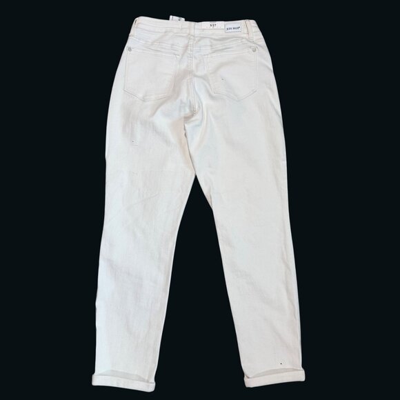 NWT size 5/27 Judy Blue Everly boyfriend white jeans New stretch JB88452 high wa - Picture 6 of 7